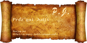 Prágai Judit névjegykártya